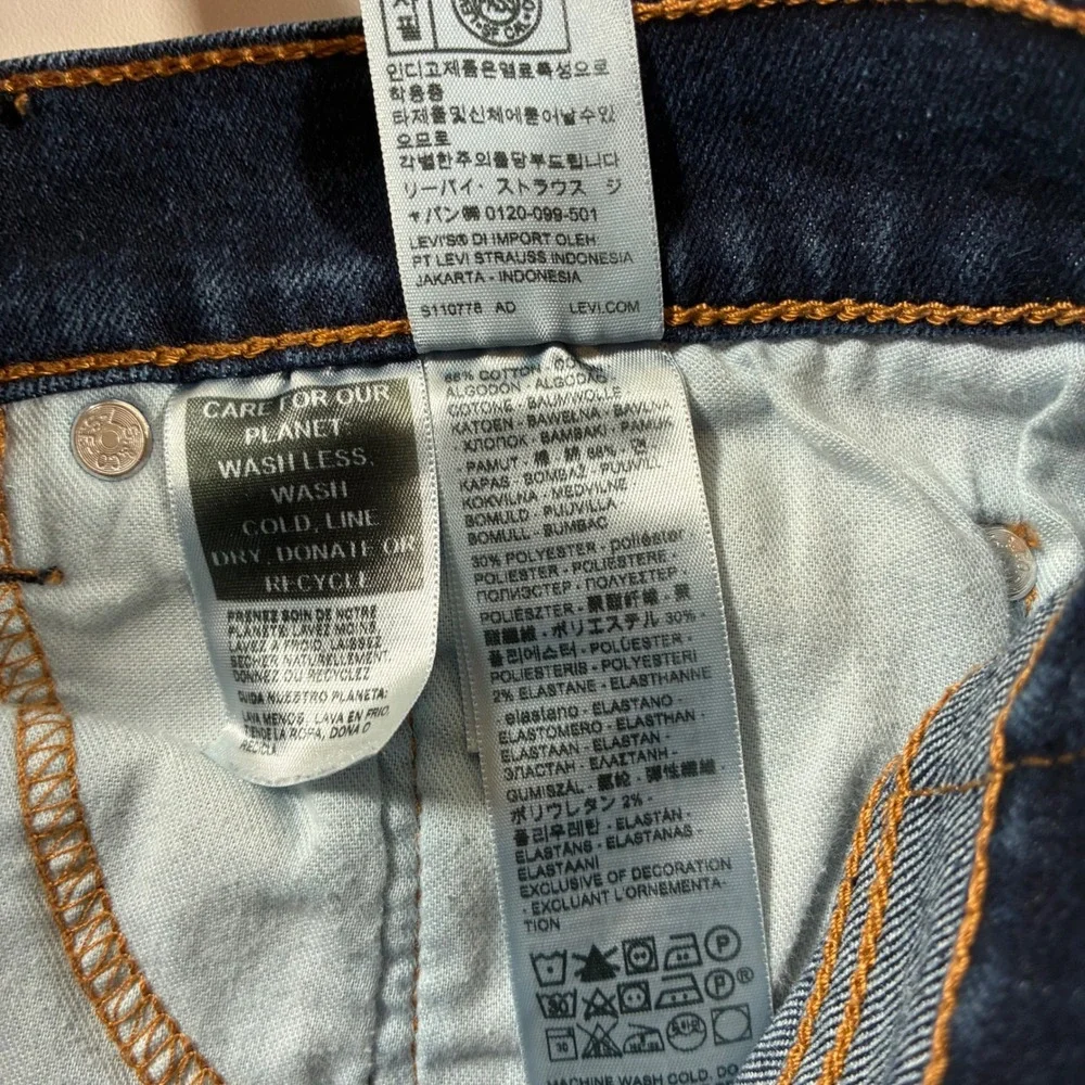 Levi's 505 Regular Fit Jeans 30x29 Dark Wash Indigo Straight Denim (Tag 32x30)